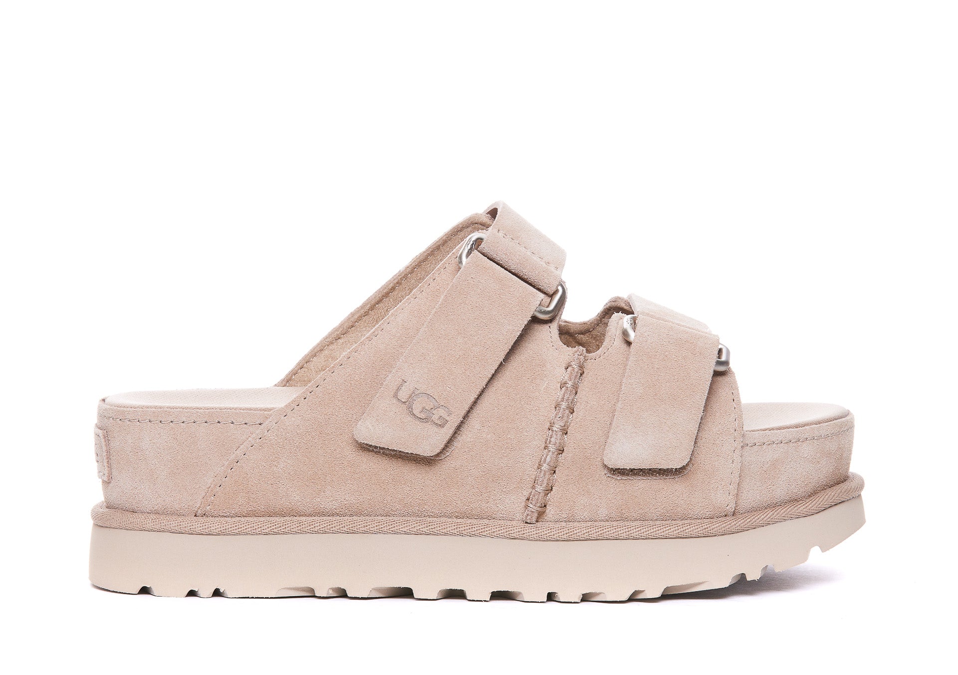 Ugg Sandals Beige Suede/rubber Sole