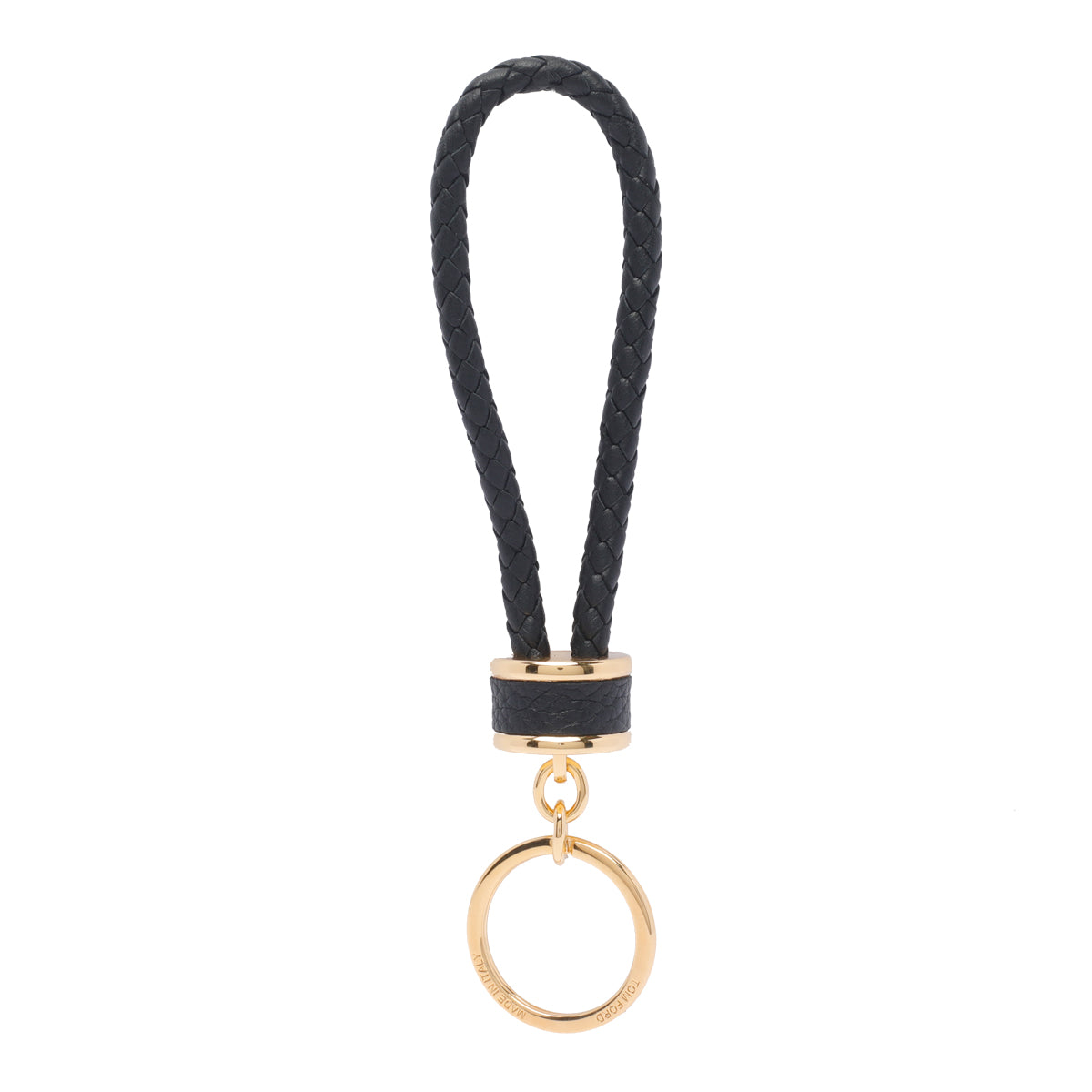 Tom Ford Keychains Black Calf Leather Brass