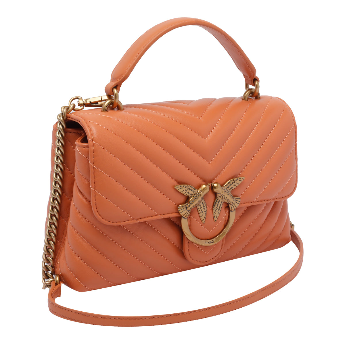 Pinko Bags Orange Sheep Leather