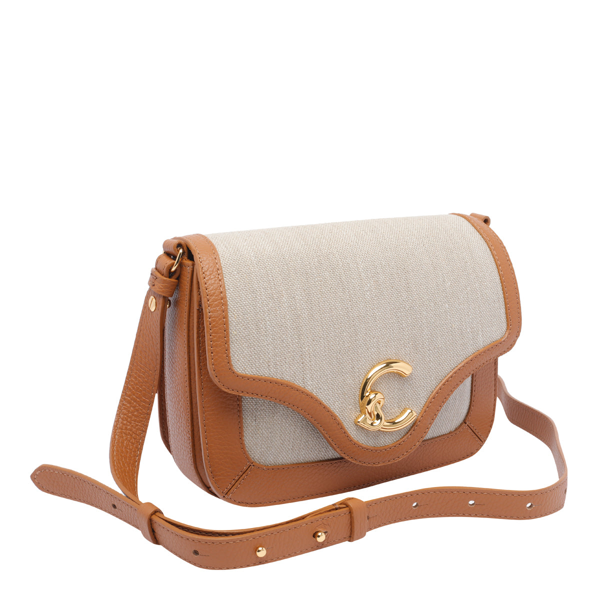 Coccinelle Bags Beige Fabric Calf Leather