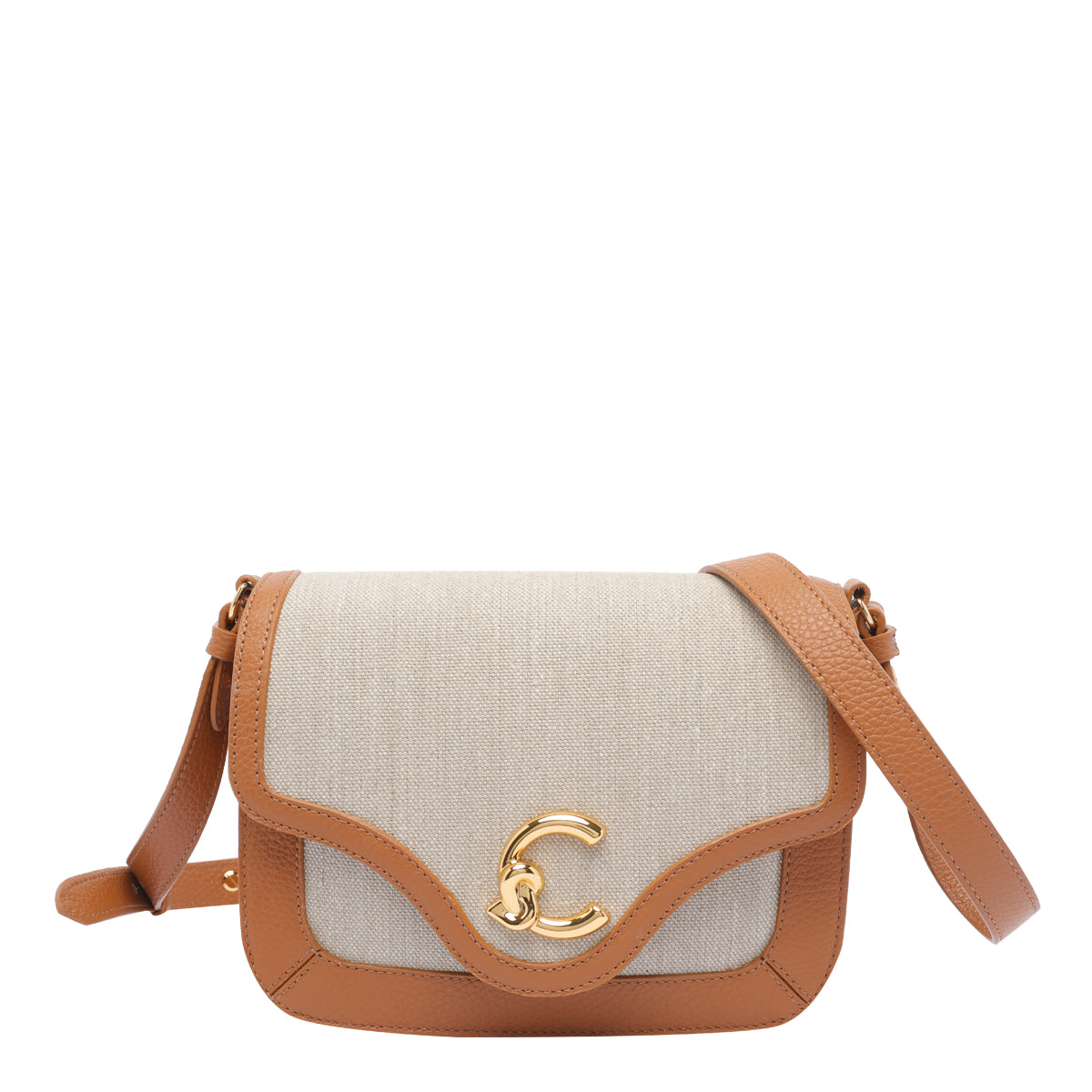 Coccinelle Bags Beige Fabric Calf Leather