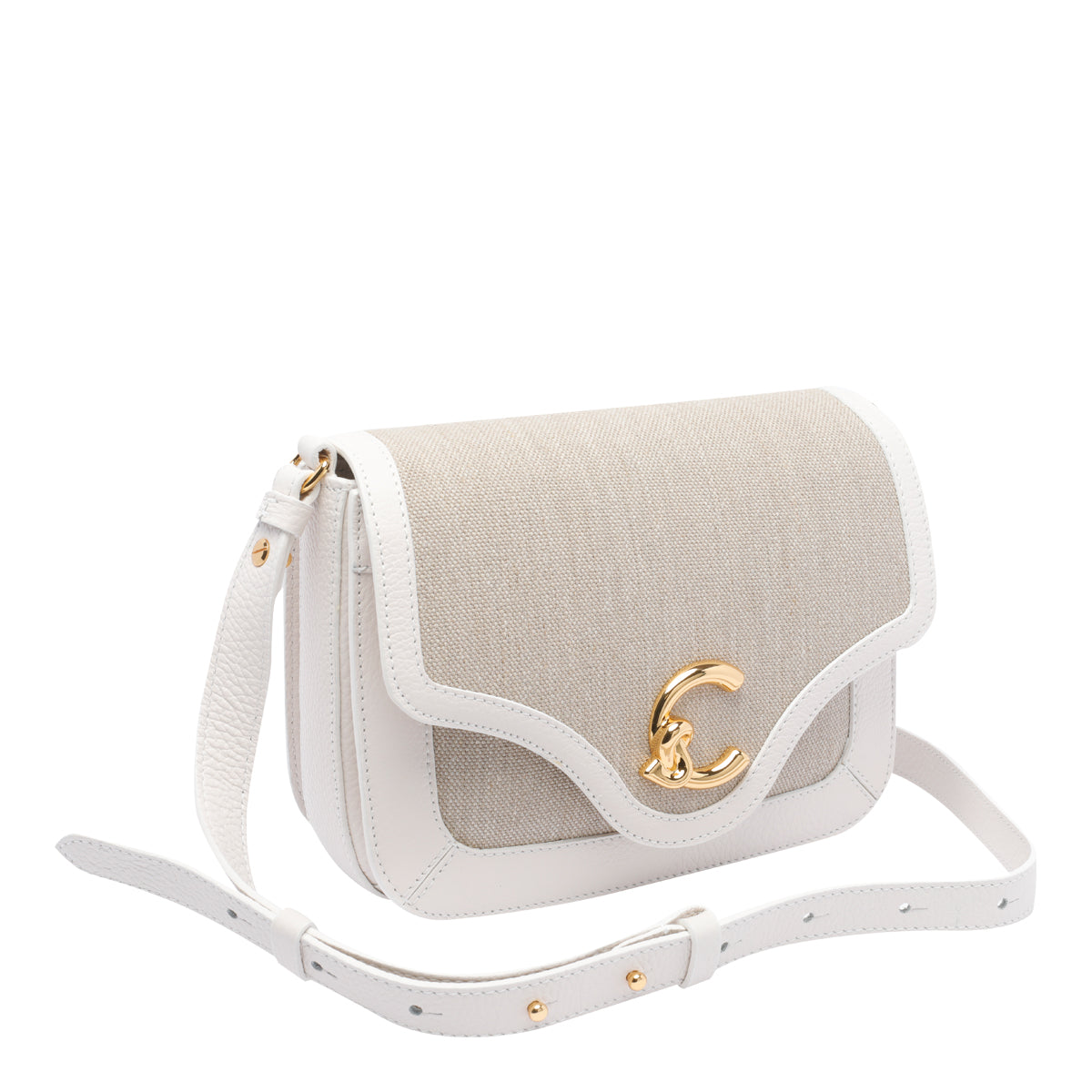 Coccinelle Bags Beige Fabric Calf Leather