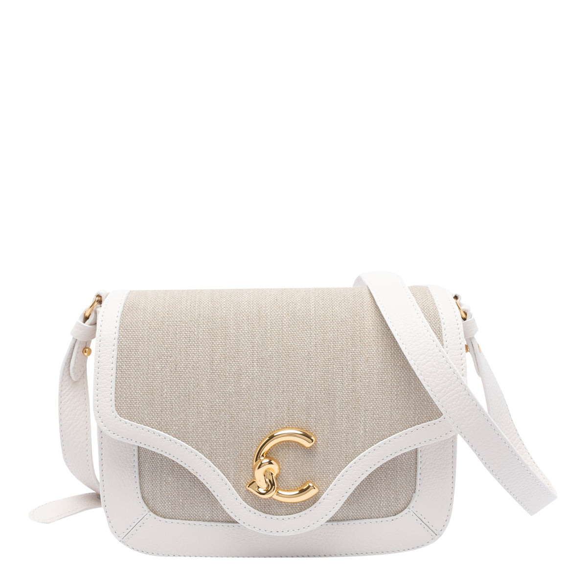 Coccinelle Bags Beige Fabric Calf Leather