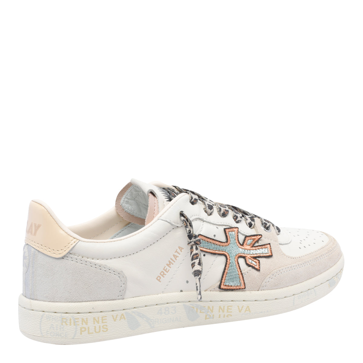 Premiata Sneakers Beige Calf Leather/rubber Sole