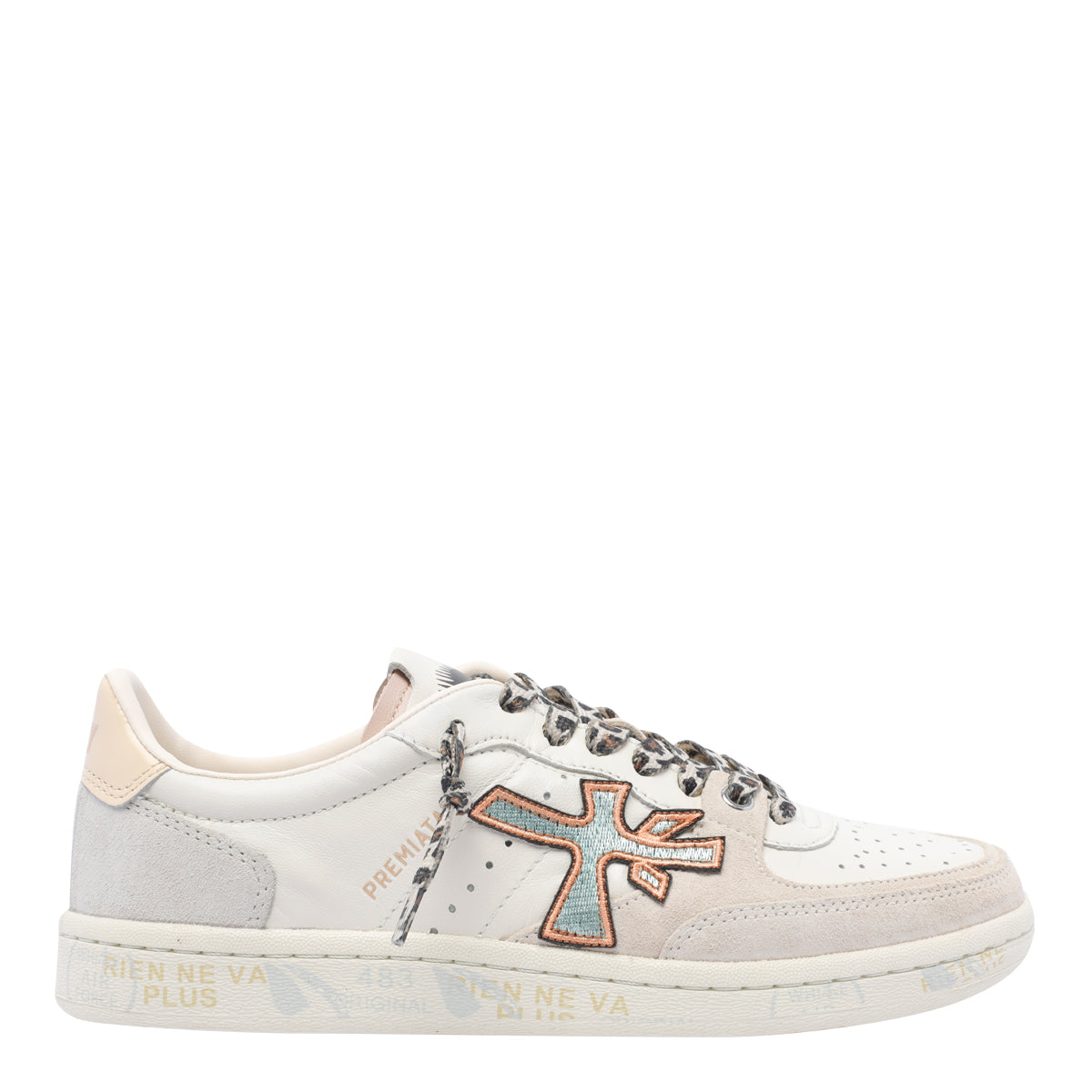 Premiata Sneakers Beige Calf Leather/rubber Sole