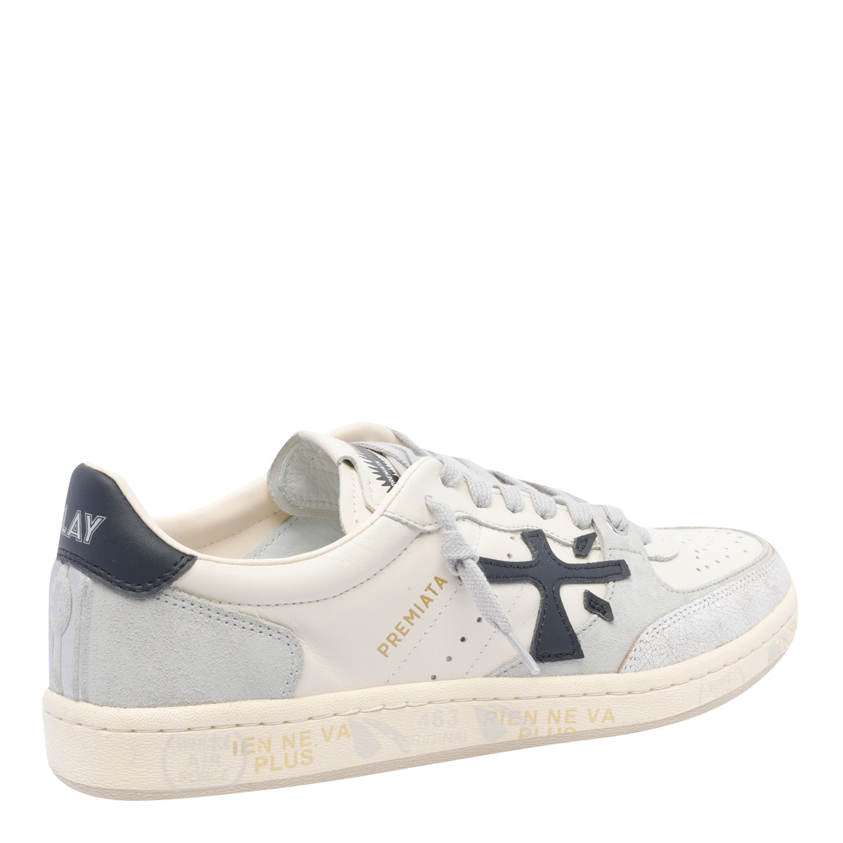 Premiata Sneakers White Calf Leather/rubber Sole