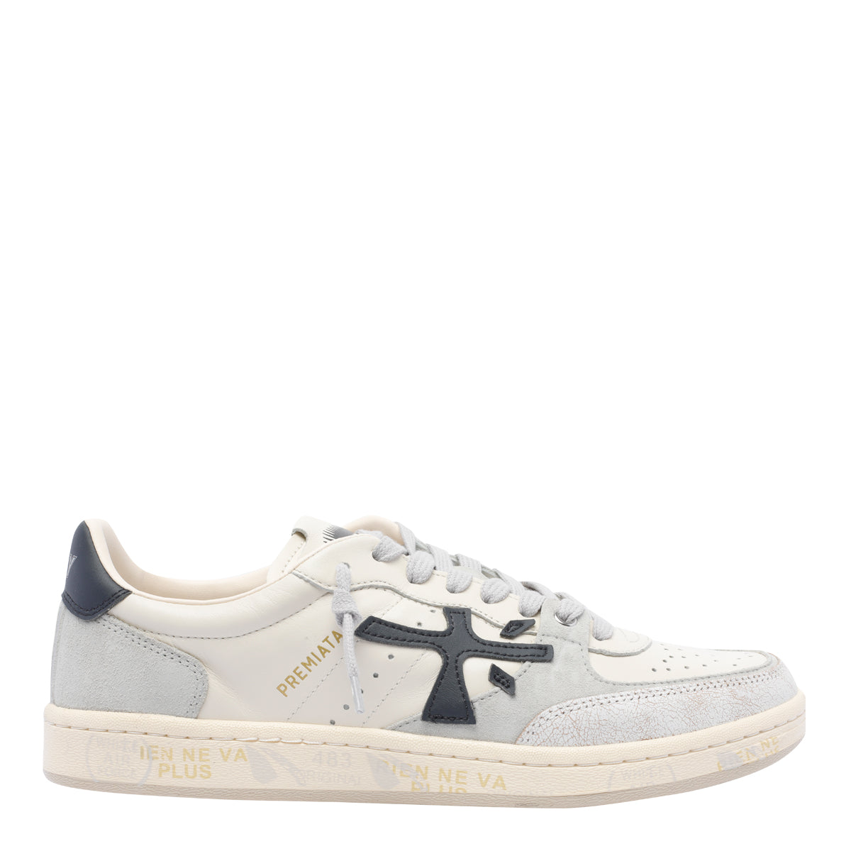 Premiata Sneakers White Calf Leather/rubber Sole