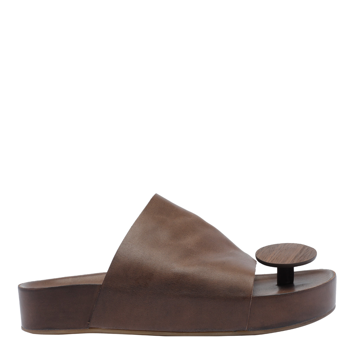 Uma Wang Sandals Brown Calf Leather/rubber Sole
