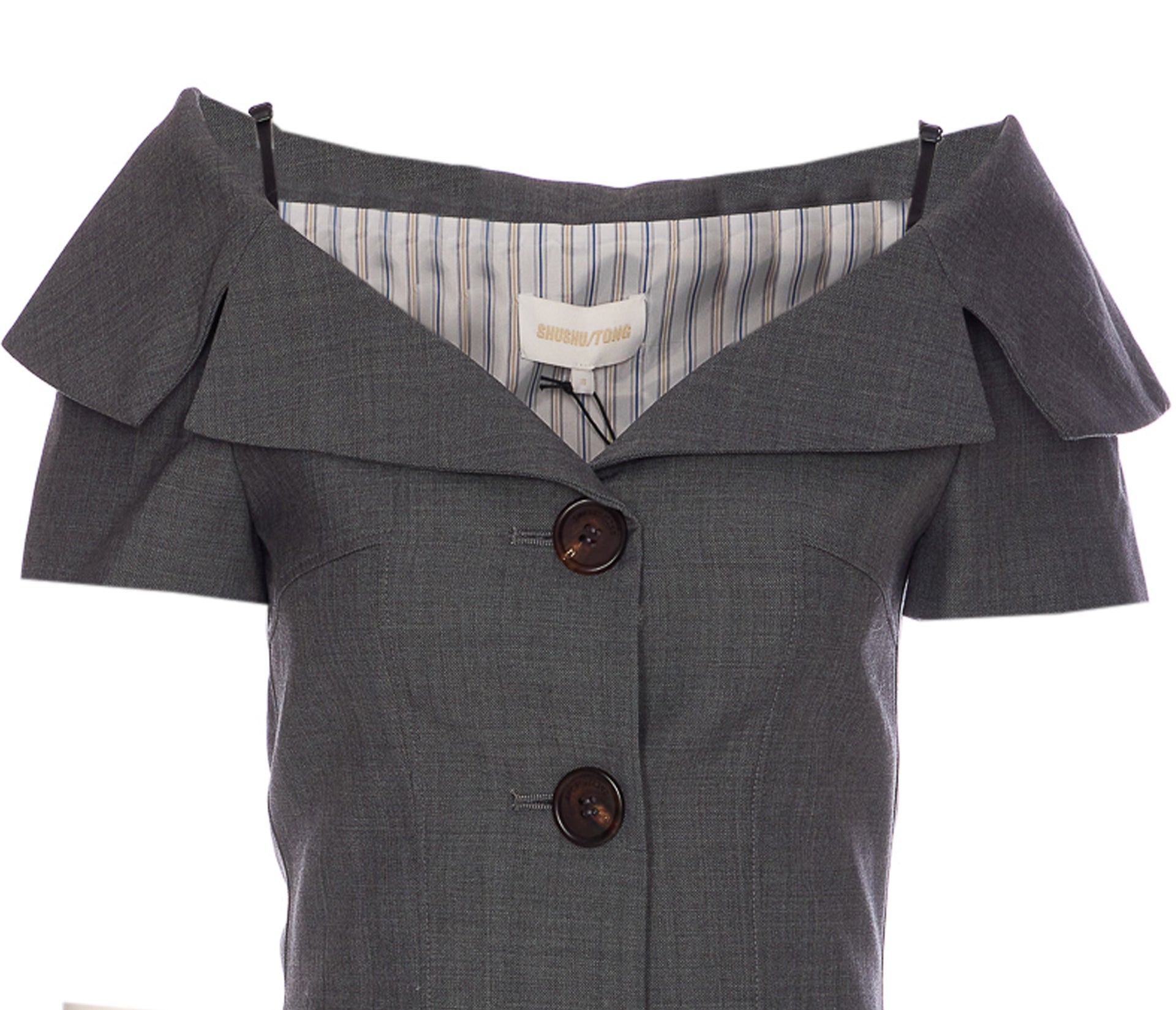 Shushu Tong Dresses Grey Polyester