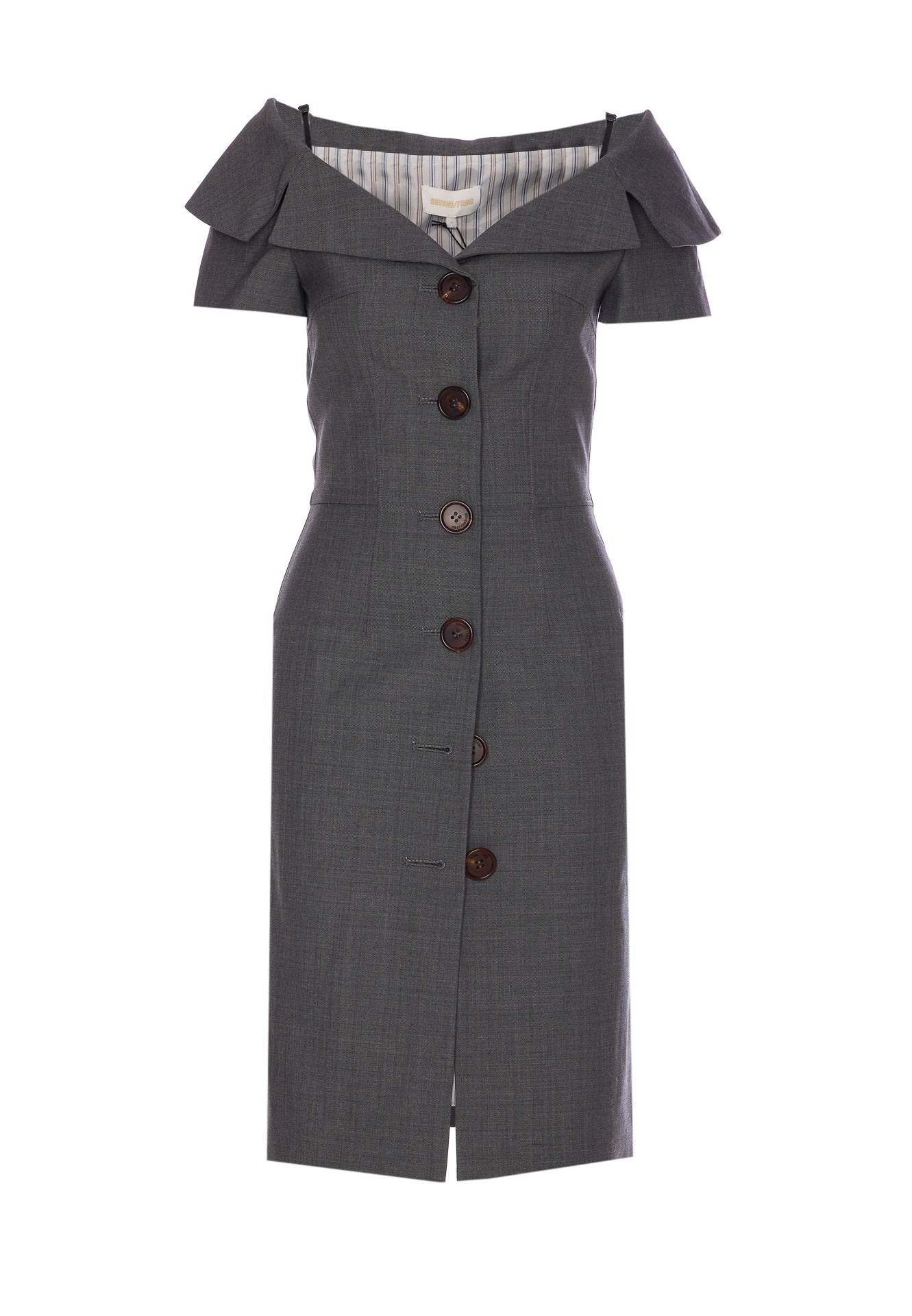 Shushu Tong Dresses Grey Polyester