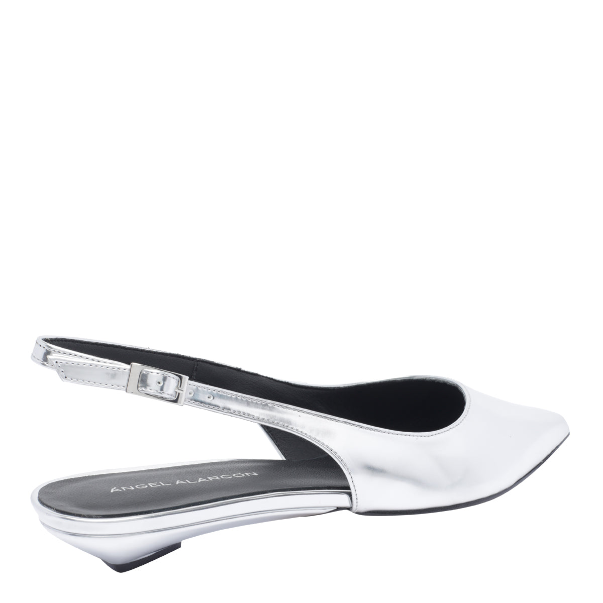 Angel Alarcon Flat Shoes Silver Calf Leather/rubber Sole