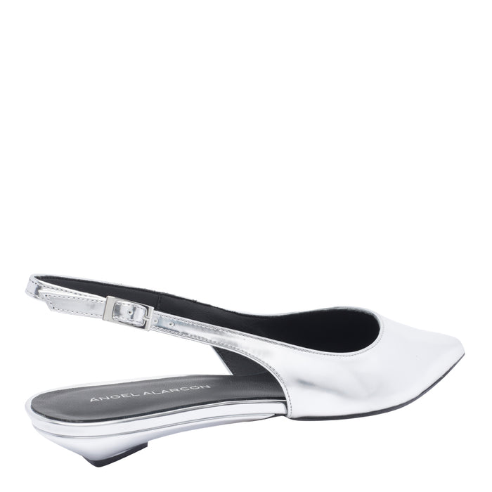 Angel Alarcon Flat Shoes Silver Calf Leather/rubber Sole