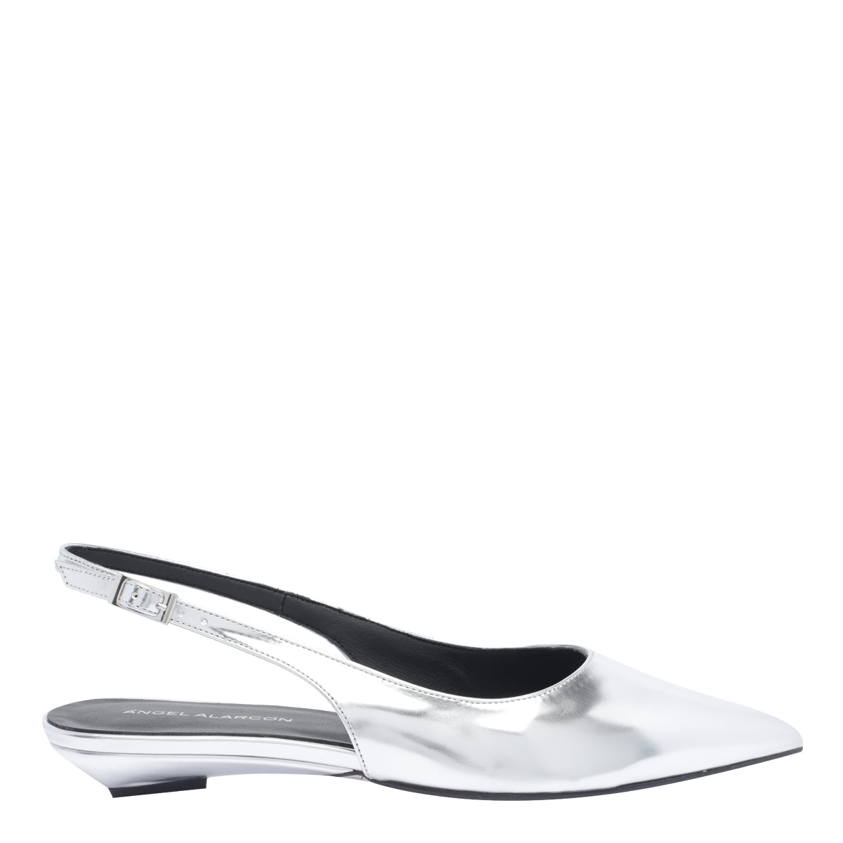 Angel Alarcon Flat Shoes Silver Calf Leather/rubber Sole