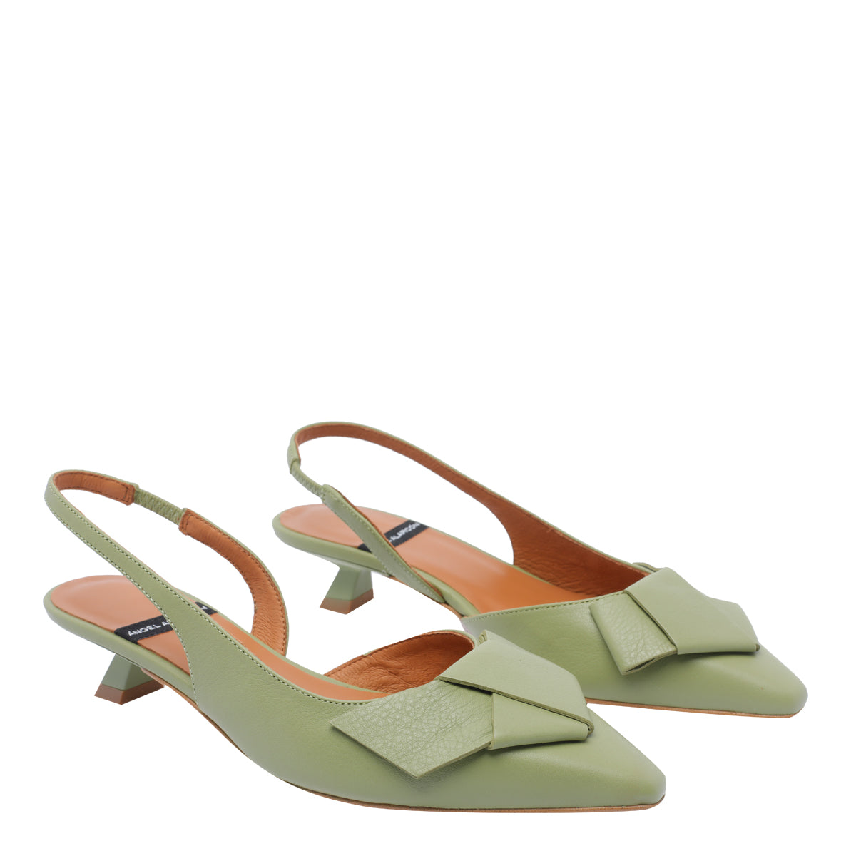 Angel Alarcon With Heel Green Calf Leather/rubber Sole