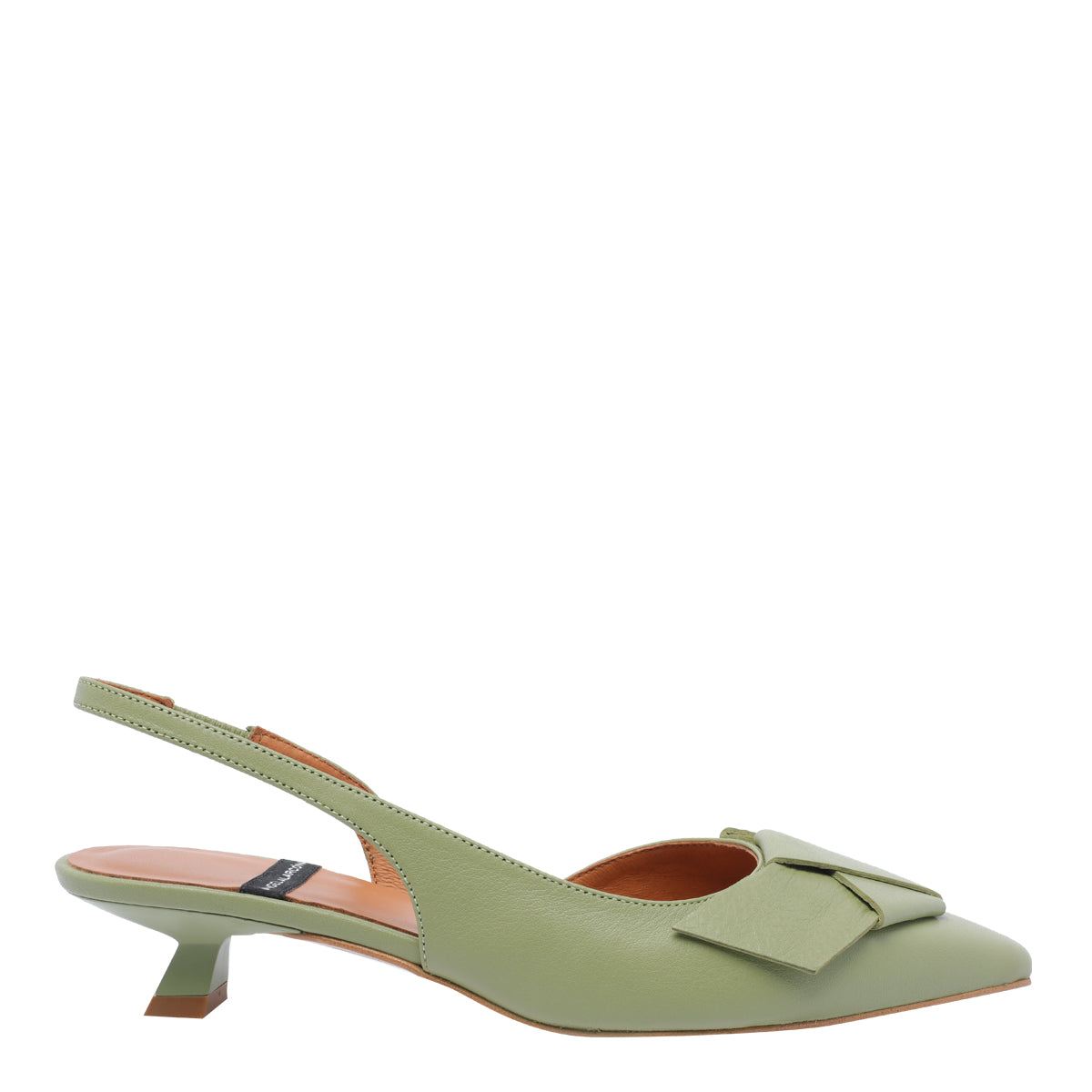 Angel Alarcon With Heel Green Calf Leather/rubber Sole
