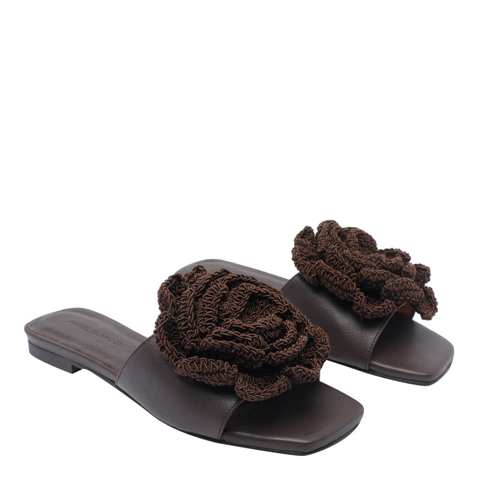 Angel Alarcon Sandals Brown Calf Leather/rubber Sole