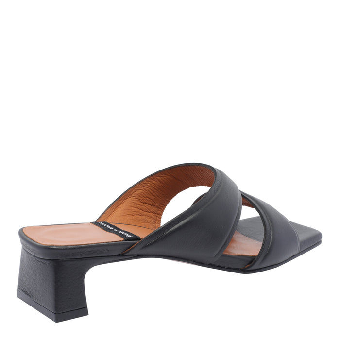 Angel Alarcon Sandals Black Calf Leather/rubber Sole