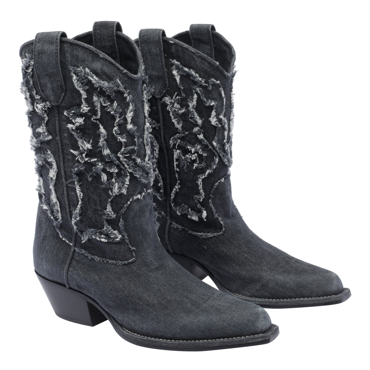 Vic Matie Boots Black Fabric/leather Sole
