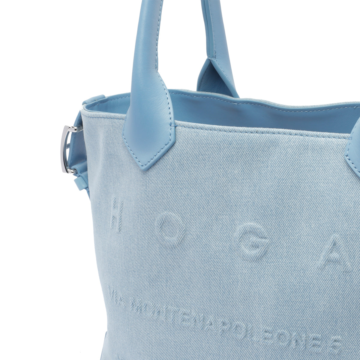 Hogan Bags Blue Fabric Leather Trim
