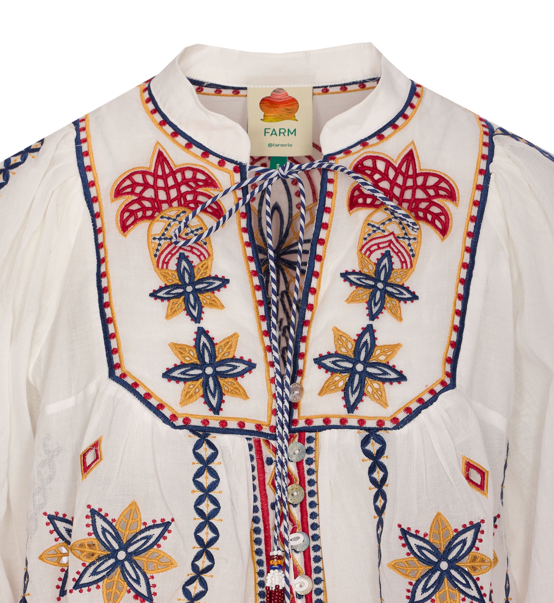 Farm Rio Shirts White Cotton
