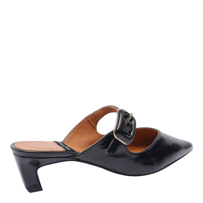 Angel Alarcon With Heel Black Calf Leather/rubber Sole