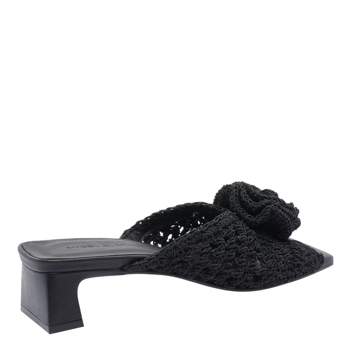 Angel Alarcon Sandals Black Fabric/rubber Sole