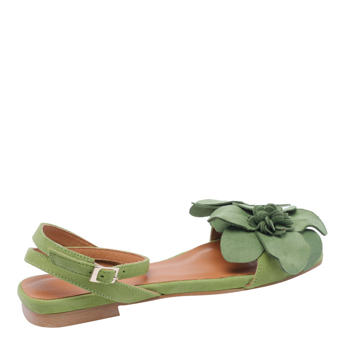 Angel Alarcon Sandals Green Suede/rubber Sole