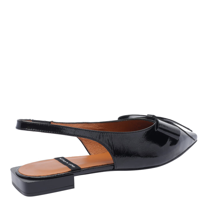 Angel Alarcon Flat Shoes Black Calf Leather/rubber Sole