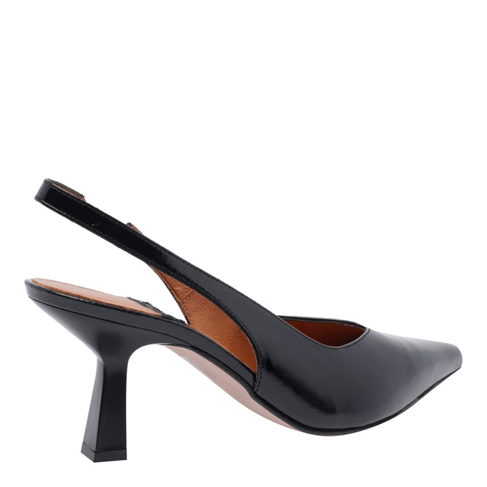 Angel Alarcon With Heel Black Calf Leather/rubber Sole