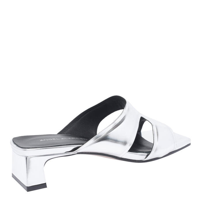 Angel Alarcon Sandals Silver Calf Leather/rubber Sole