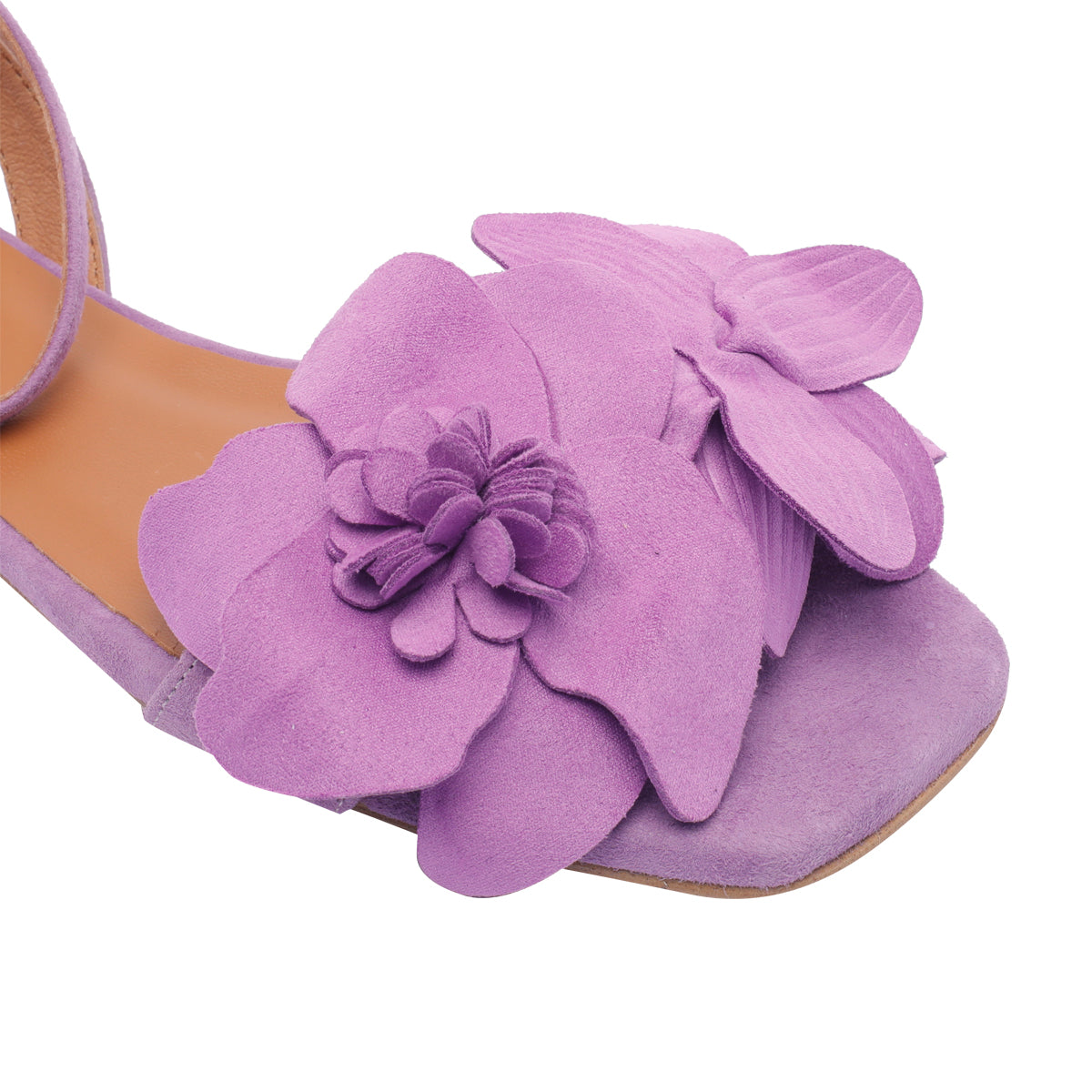Angel Alarcon Sandals Purple Suede/rubber Sole