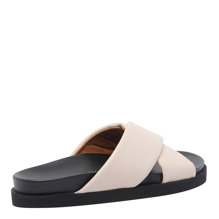 Angel Alarcon Sandals White Calf Leather/rubber Sole