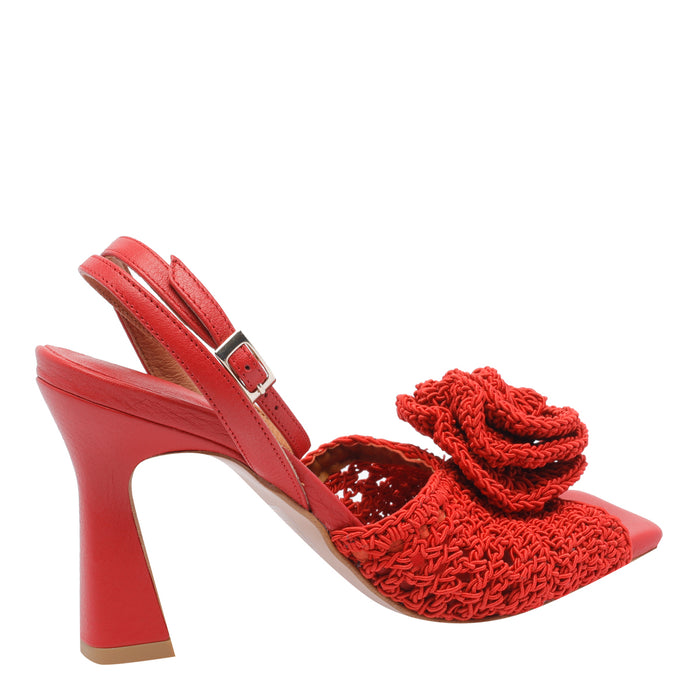 Angel Alarcon Sandals Red Fabric/rubber Sole