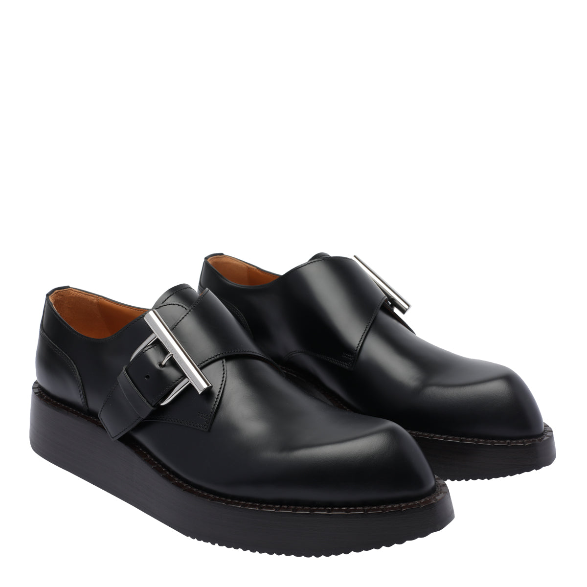 Alexander Mcqueen Flat Shoes Black Calf Leather/rubber Sole