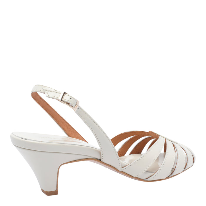Angel Alarcon Sandals White Calf Leather/rubber Sole