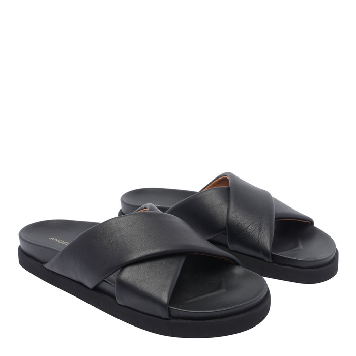Angel Alarcon Sandals Black Calf Leather/rubber Sole