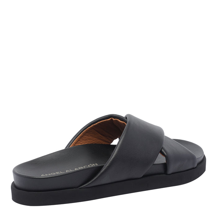 Angel Alarcon Sandals Black Calf Leather/rubber Sole