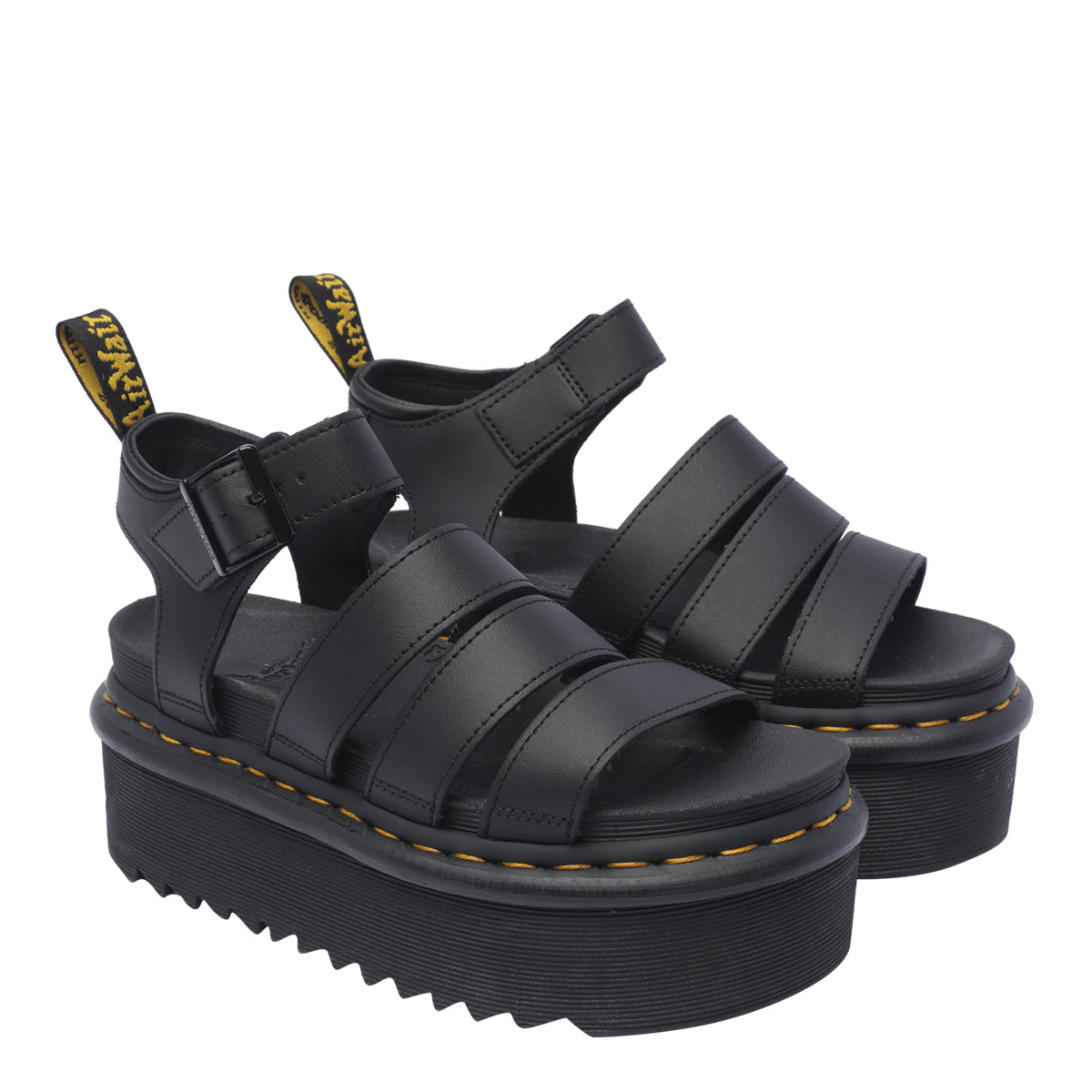 Dr Martens Sandals Black Calf Leather/rubber Sole
