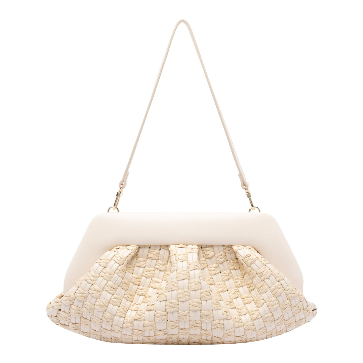 The Moire Bags Beige Straw Vegan