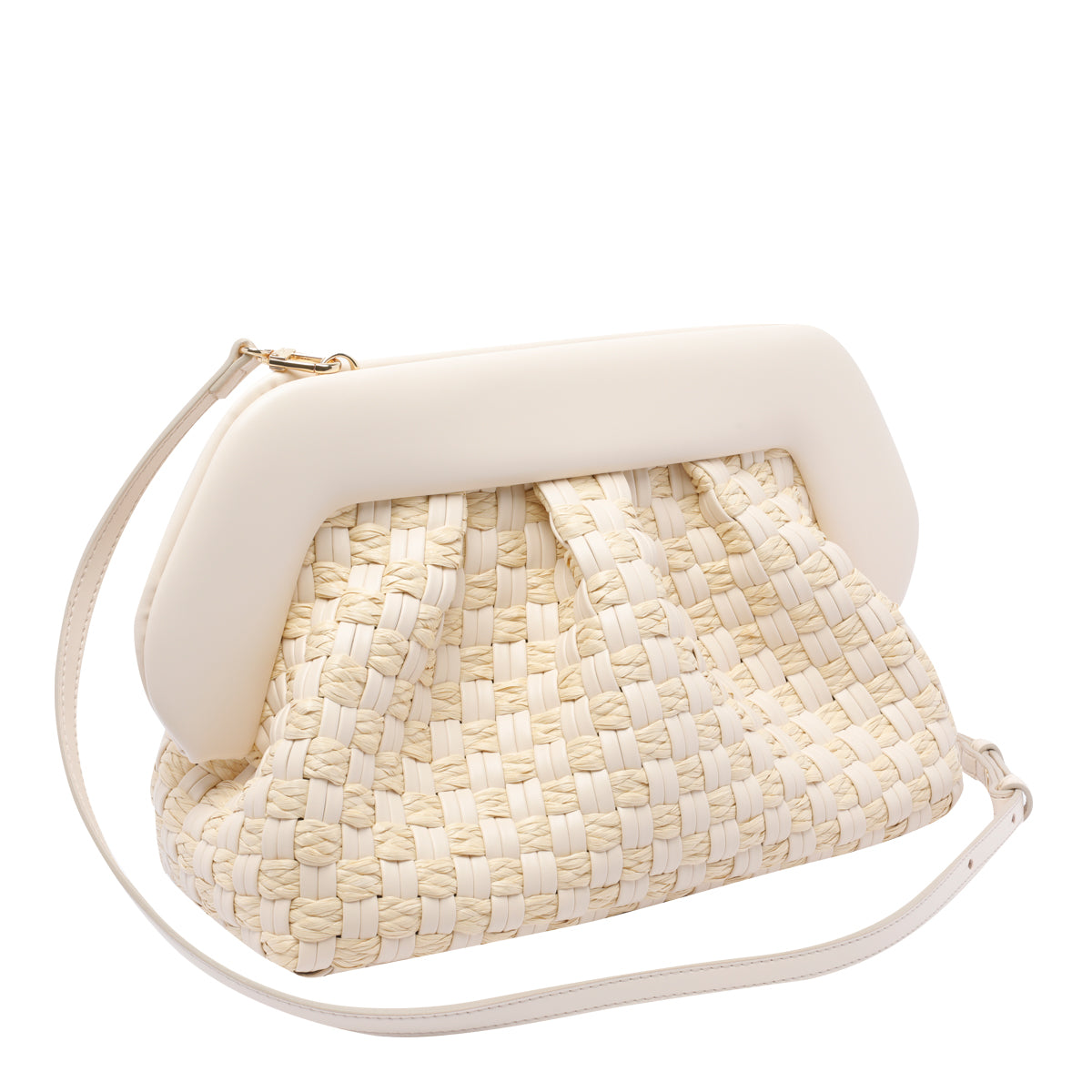 The Moire Bags Beige Straw Vegan