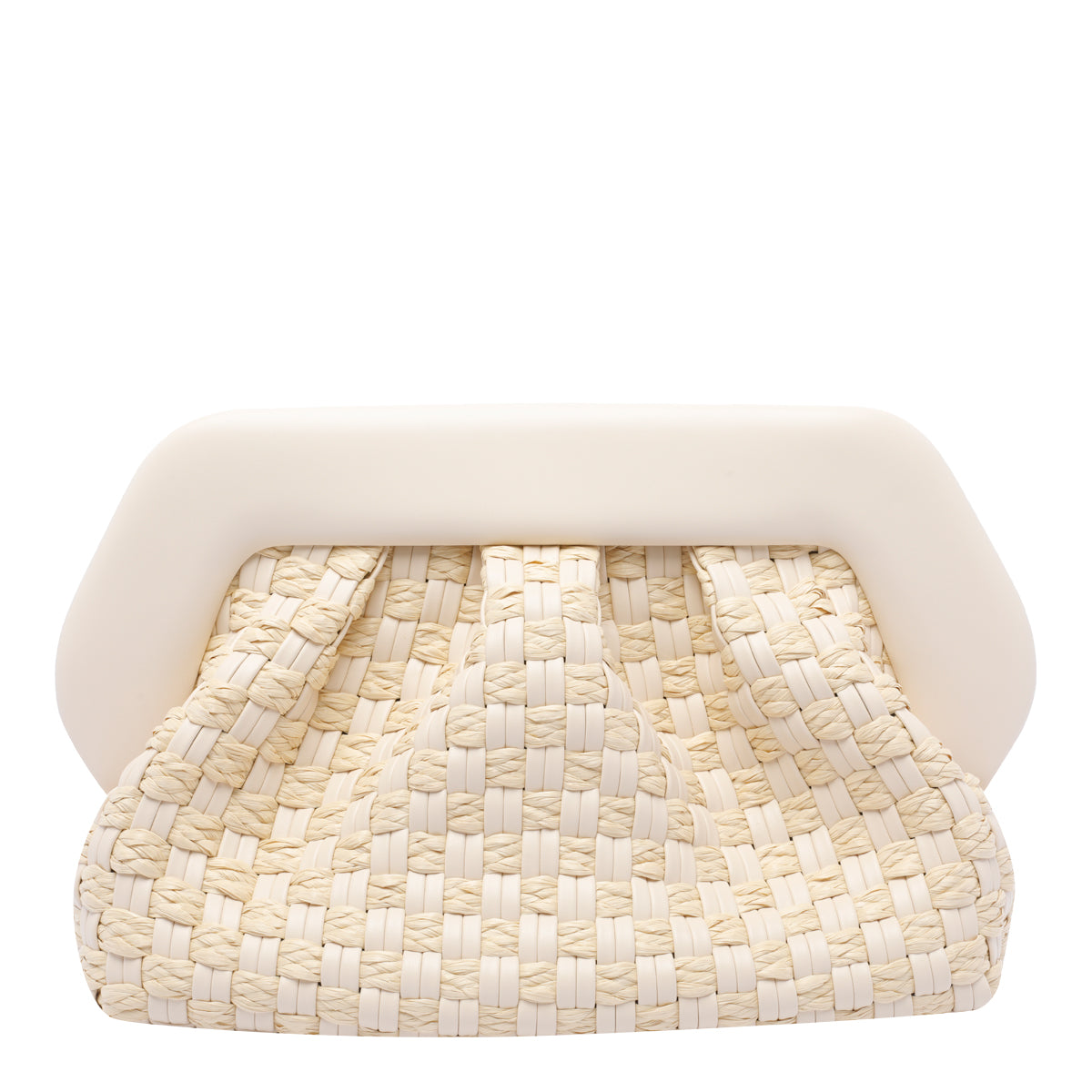 The Moire Bags Beige Straw Vegan