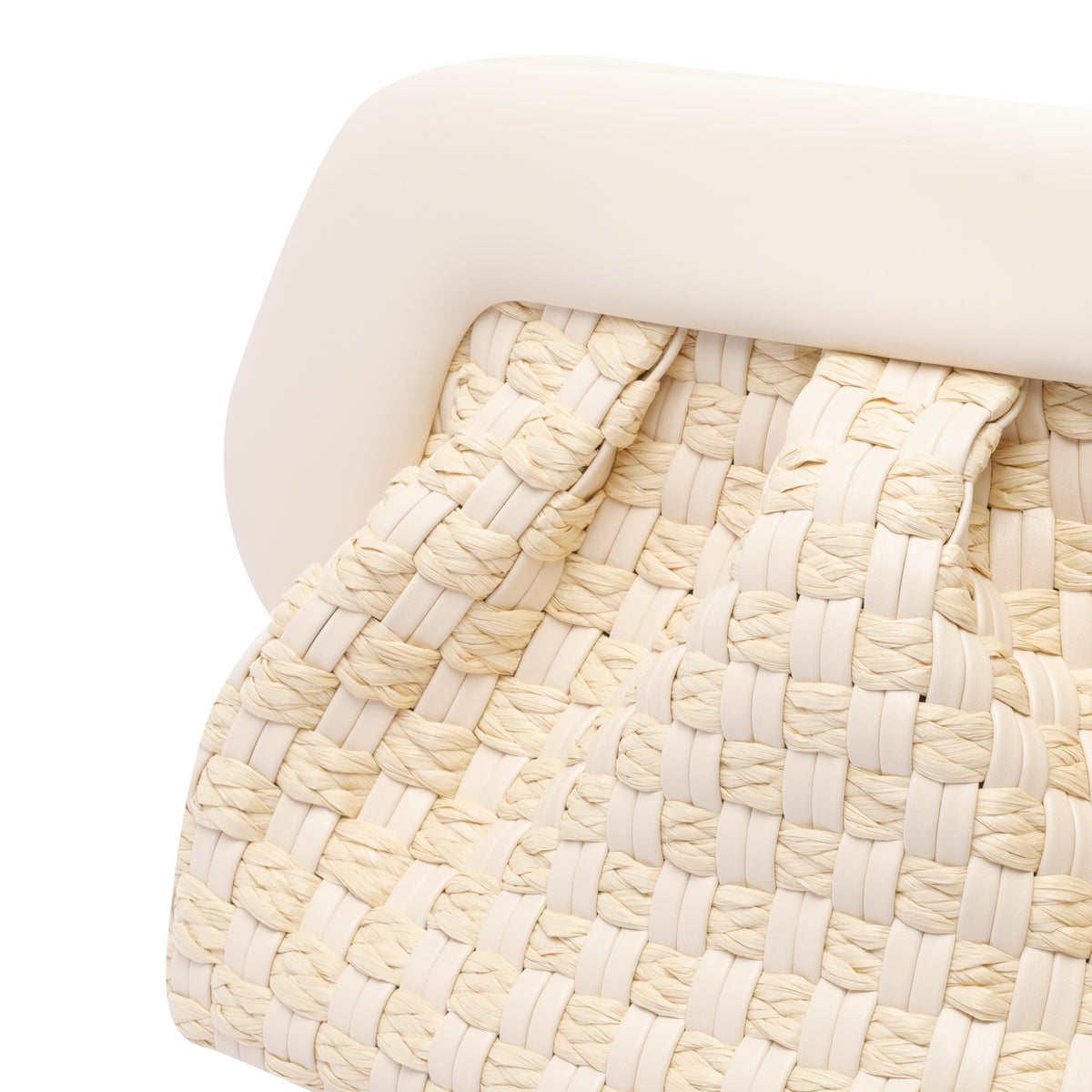 The Moire Bags Beige Straw Vegan