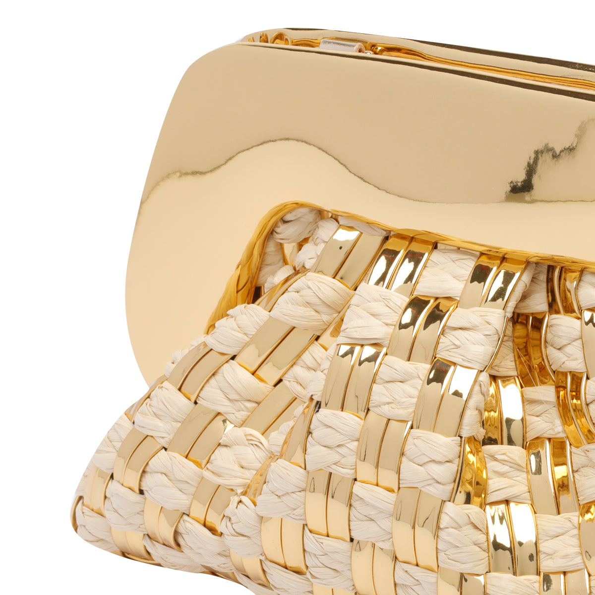 The Moire Bags Golden Straw Vegan