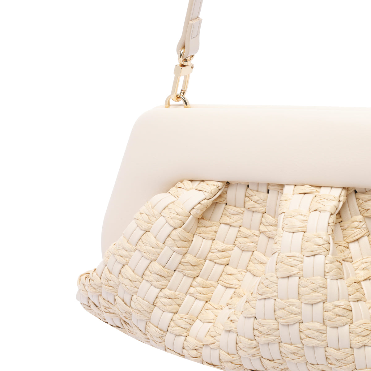 The Moire Bags Beige Straw Vegan