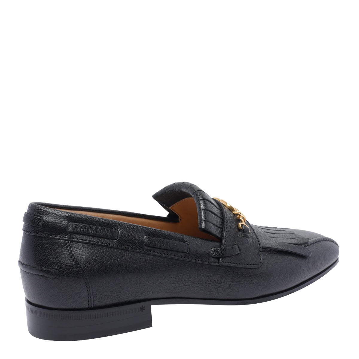 Valentino Garavani Flat Shoes Black Calf Leather/leather Sole