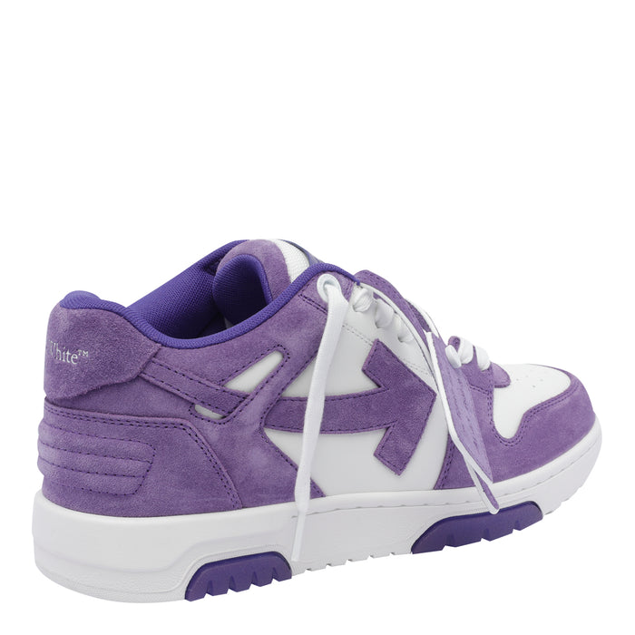 Off White Sneakers Purple Calf Leather/rubber Sole