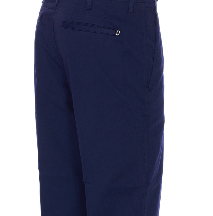 Dondup Trousers Blue Cotton