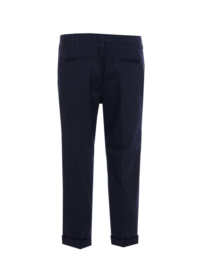 Dondup Trousers Blue Cotton