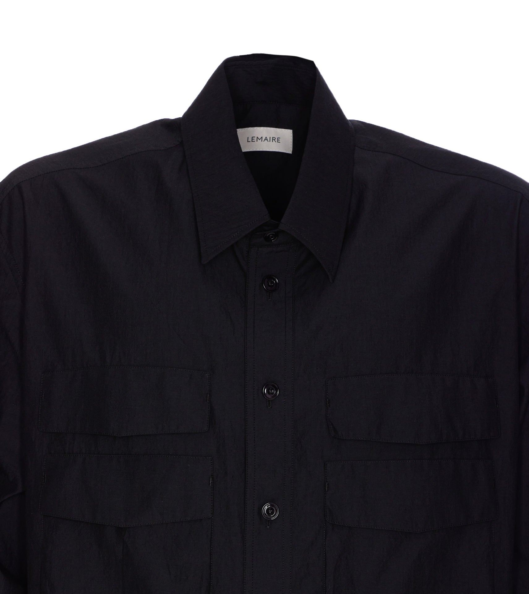 Lemaire Shirts Black Cotton