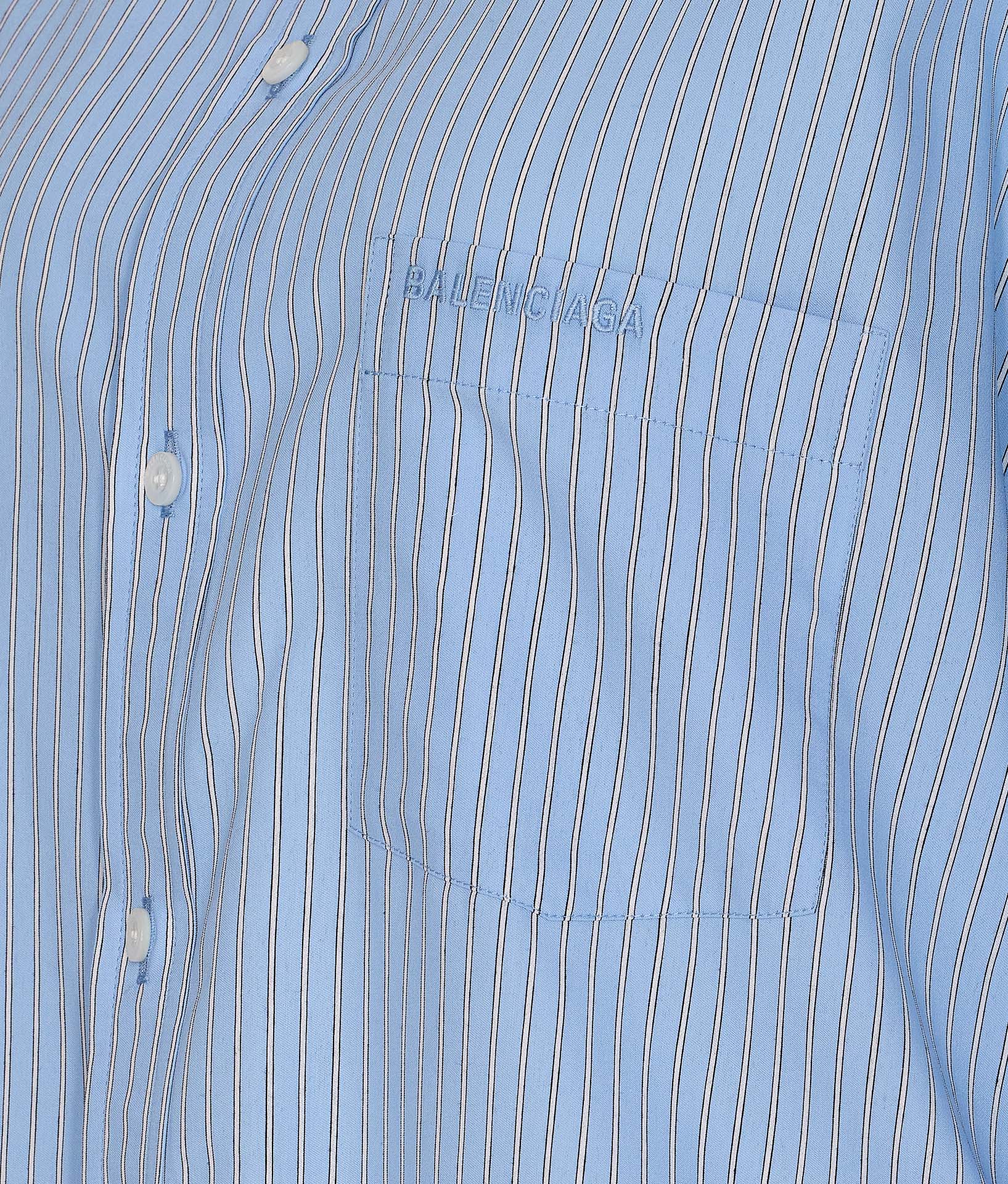 Balenciaga Shirts Blue Viscose